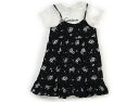 ブリーズ BREEZE 上下セット 110 女の子 ホワイト/ブラック・花柄 子供服 ベビー服 キッズ アウトレット ユーズド 【中古】キッズ・ベビー・マタニティ