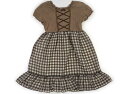 ポンポネット pom ponette ワンピース 140 女の子 ブラウン・チェック 子供服 ベビー服 キッズ アウトレット ユーズド 【中古】キッズ・ベビー・マタニティ(4)