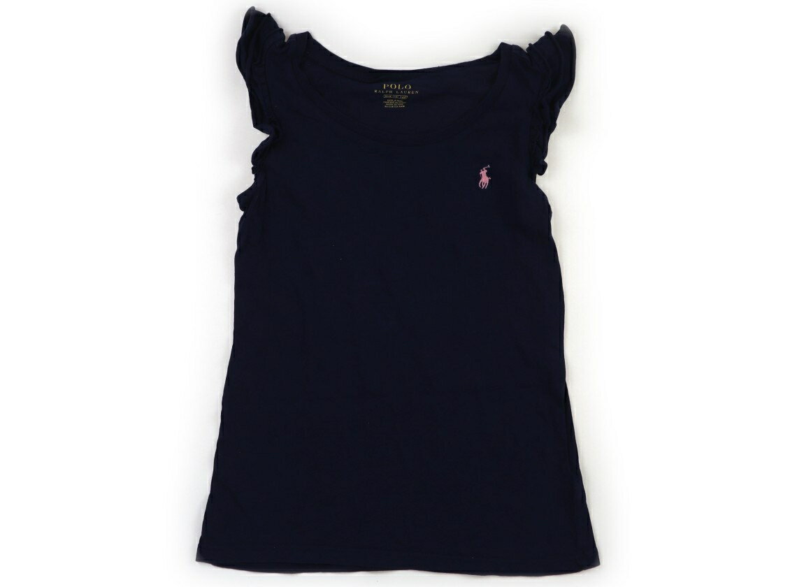 ポロラルフローレン POLO RALPH LAUREN Tシャツ・カットソー 140 女の子 ネイビー・ピンク刺繍 子供服 ベビー服 キッズ アウトレット ユーズド 【中古】キッズ・ベビー・マタニティ