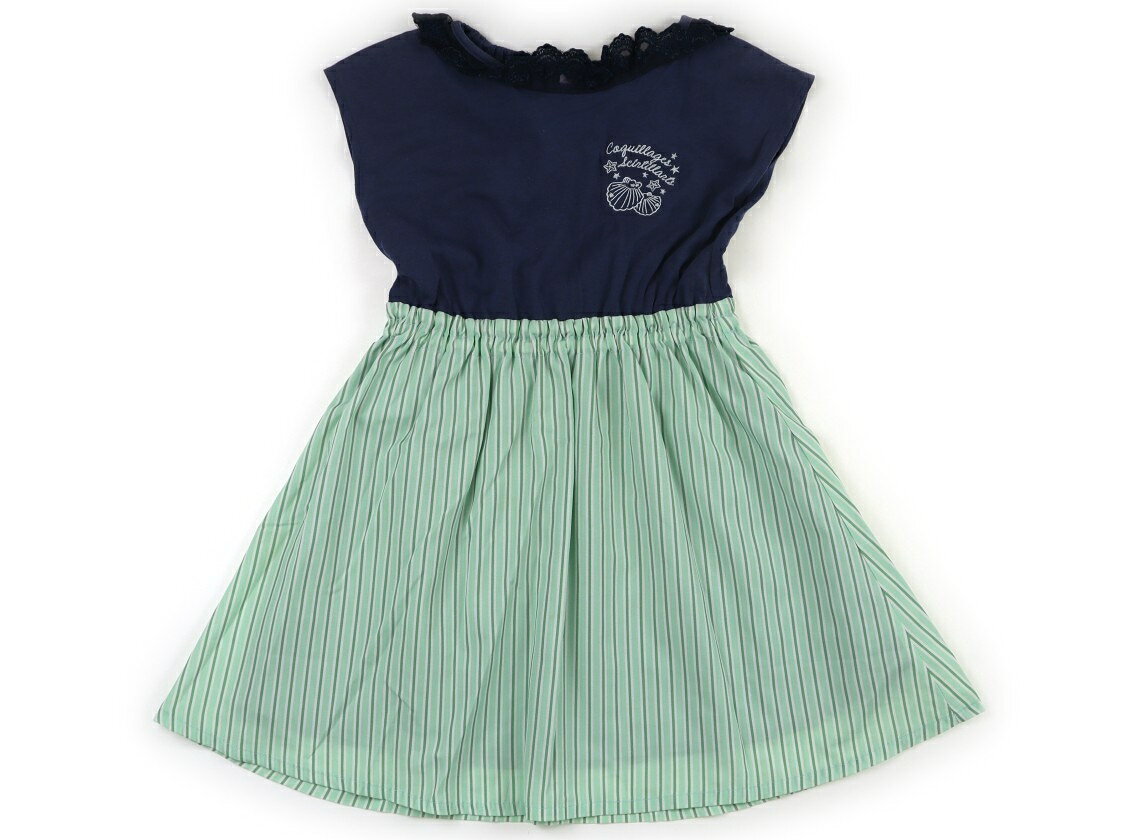 　ブランド 　axes femme KIDS(アクシーズファムキッズ) 　カテゴリー 　ワンピース 　サイズ 　120サイズ 　色 　ネイビー、黄緑ストライプ、レース 　状態 　★★（返品不可） 　記名 　なし 　ジャンル 　Girl Tシャツは綿ポリエステル、スカートはポリエステル生地で裏地付き。Tシャツに毛羽立ち、色褪せ感強めです。 ＊【状態】【サイズ】に関しての詳しい説明はこちら