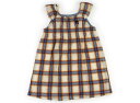 ダブルB Double B ジャンパースカート 90 女の子 青、イエローベージュ、チェック 子供服 ベビー服 キッズ アウトレット ユーズド 【中古】キッズ・ベビー・マタニティ