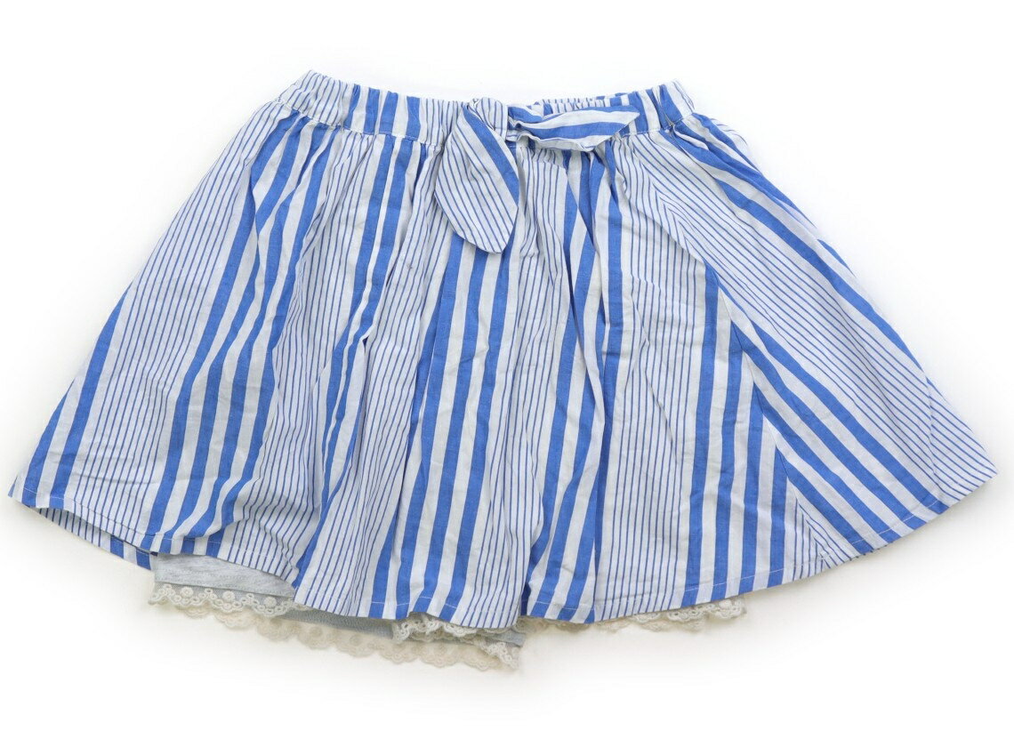 トロワラパン troislapins スカート 130 女の子 ホワイト・ブルー 子供服 ベビー服 キッズ アウトレット ユーズド 【中古】キッズ・ベビー・マタニティ