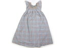 ブリーズ BREEZE ジャンパースカート 130 女の子 ライトグレー・オレンジチェック 子供服 ベビー服 キッズ アウトレット ユーズド 【中古】キッズ・ベビー・マタニティ