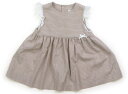 タルティーヌエショコラ Tartine et Chocolat ジャンパースカート 80 女の子 ベージュ・ストライプ 子供服 ベビー服 キッズ アウトレット ユーズド 【中古】キッズ・ベビー・マタニティ