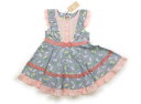 スーリー Souris ジャンパースカート 100 女の子 グレー・ホワイト・花柄 子供服 ベビー服 キッズ アウトレット ユーズド 【中古】キッズ・ベビー・マタニティ