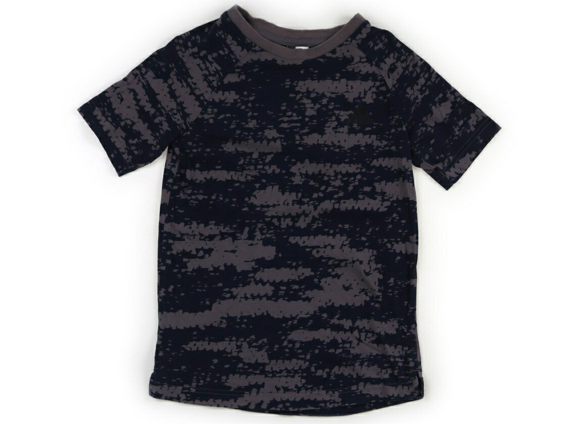 アディダス Adidas Tシャツ・カットソー 140 男の子 ネイビー・パープルグレー 子供服 ベビー服 キッズ アウトレット ユーズド 【中古】キッズ・ベビー・マタニティ
