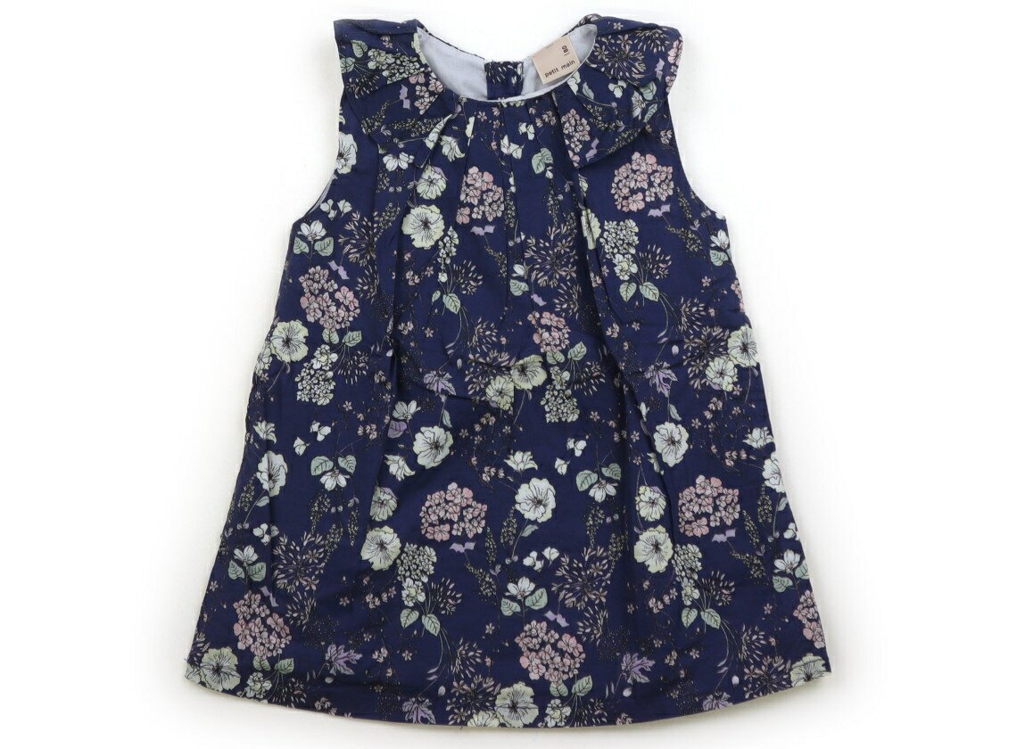 Dresses - プティマイン petit main ワンピース 80 女の子 ネイビー・総柄 子供服 ベビー服 キッズ アウトレット ユーズド 【中古】キッズ・ベビー・マタニティ
