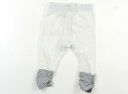 ラグマート Rag Mart レギンス 70 男の子 白、グレーボーダー 子供服 ベビー服 キッズ アウトレット ユーズド 【中古】キッズ・ベビー・マタニティ