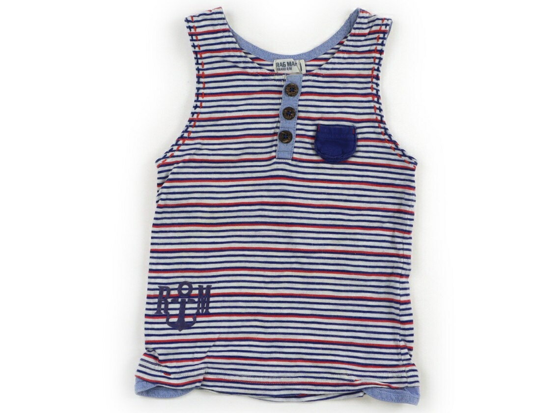 Rag Mart Tank Top/Camisole, Size 95, Boys, Navy/White/Red/Striped, Children's Clothing, Baby Clothes, Kids, Outlet, Used [Pre-owned] Kids, Baby, Maternity