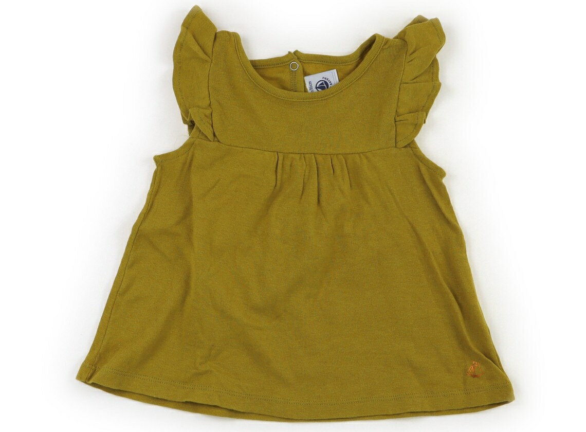 プチバトー PETIT BATEAU Tシャツ・カットソー 80 女の子 マスタードイエロー 子供服 ベビー服 キッズ アウトレット ユーズド 【中古】キッズ・ベビー・マタニティ