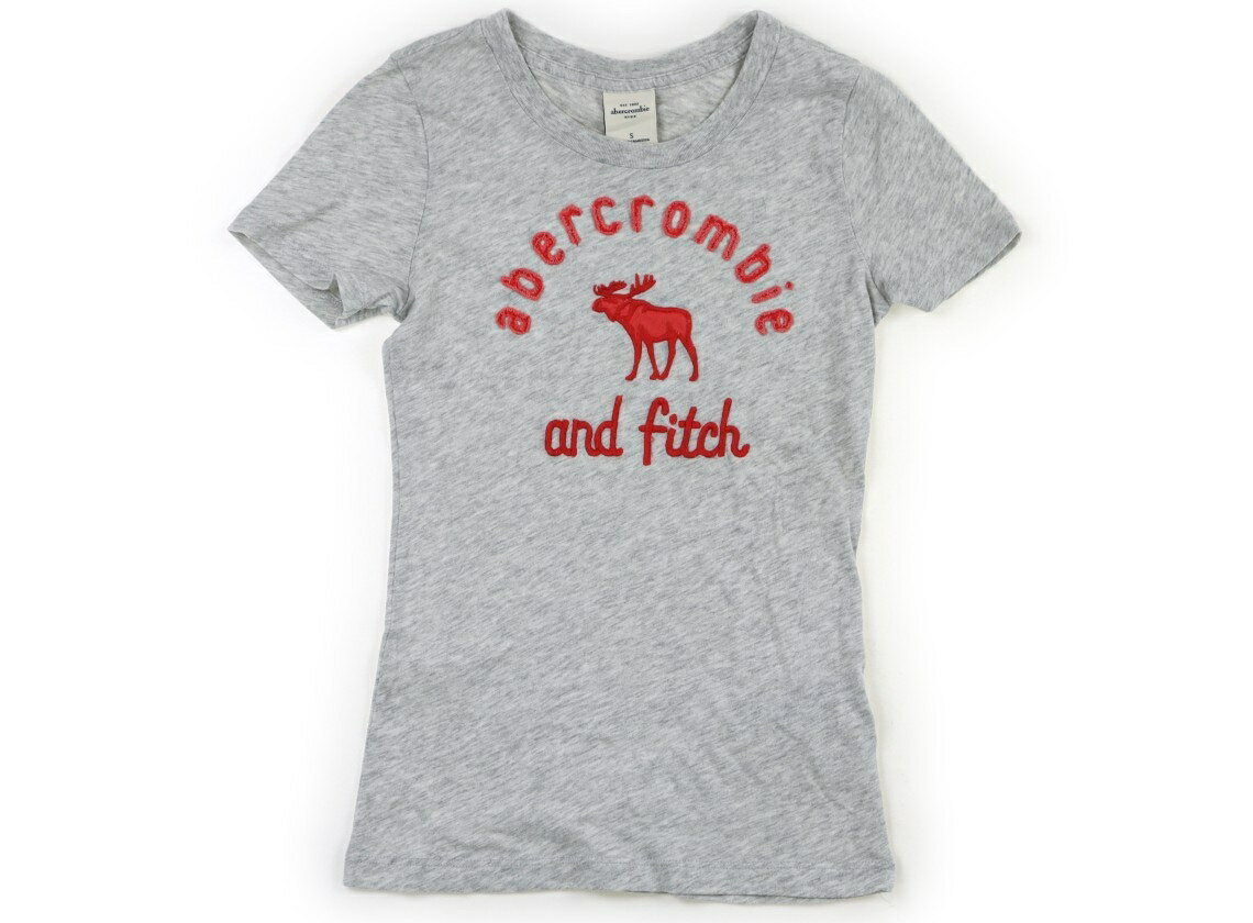 アバクロ Abercrombie Tシャツ・カットソー 140 女の子 グレー・ワッペン 子供服 ベビー服 キッズ アウトレット ユーズド 【中古】キッズ・ベビー・マタニティ