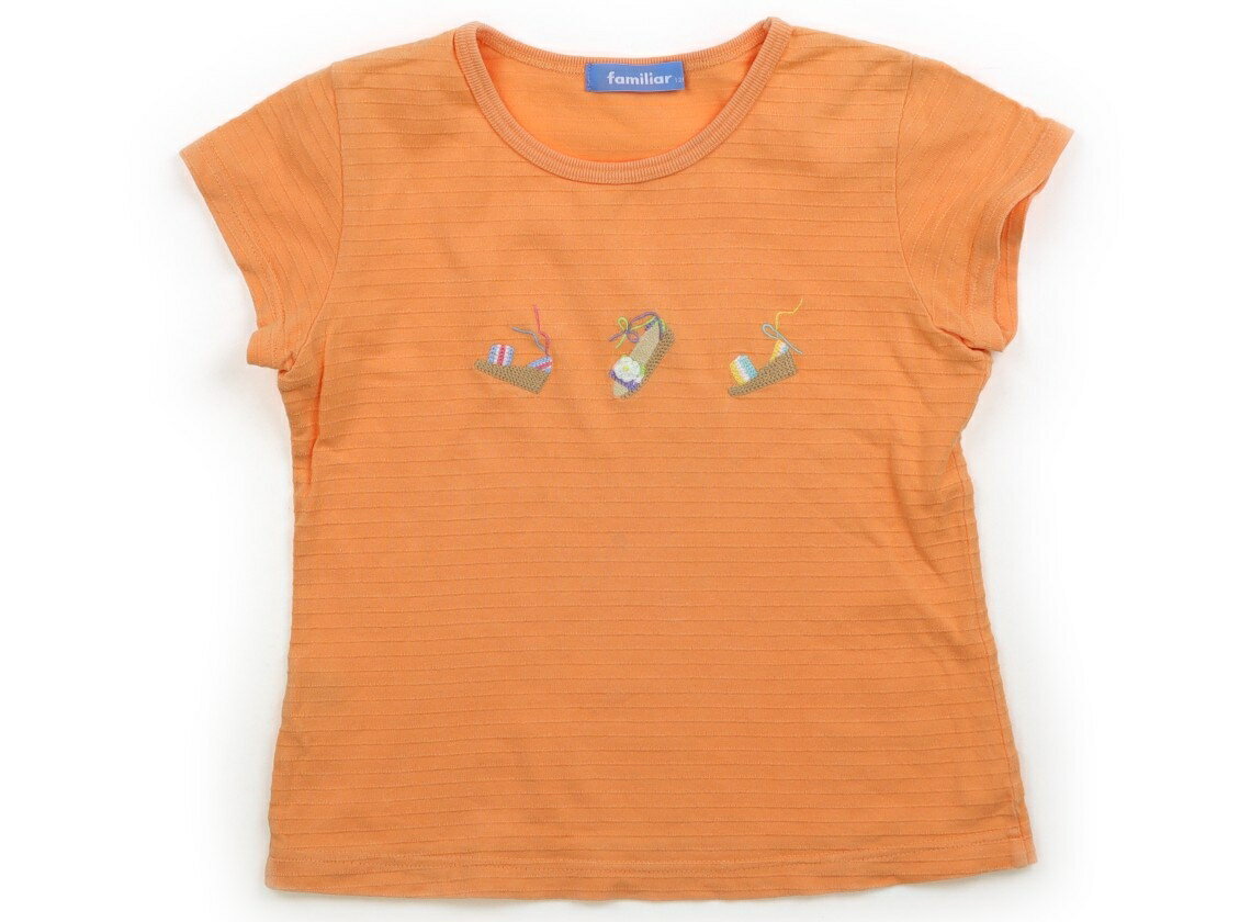 ファミリア familiar Tシャツ・カットソー 120 女の子 オレンジ 子供服 ベビー服 キッズ アウトレット ユーズド 【中古】キッズ・ベビー・マタニティ