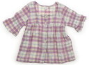 セラフ Seraph チュニック 80 女の子 クリーム・ラベンダーチェック 子供服 ベビー服 キッズ アウトレット ユーズド 【中古】キッズ・ベビー・マタニティ