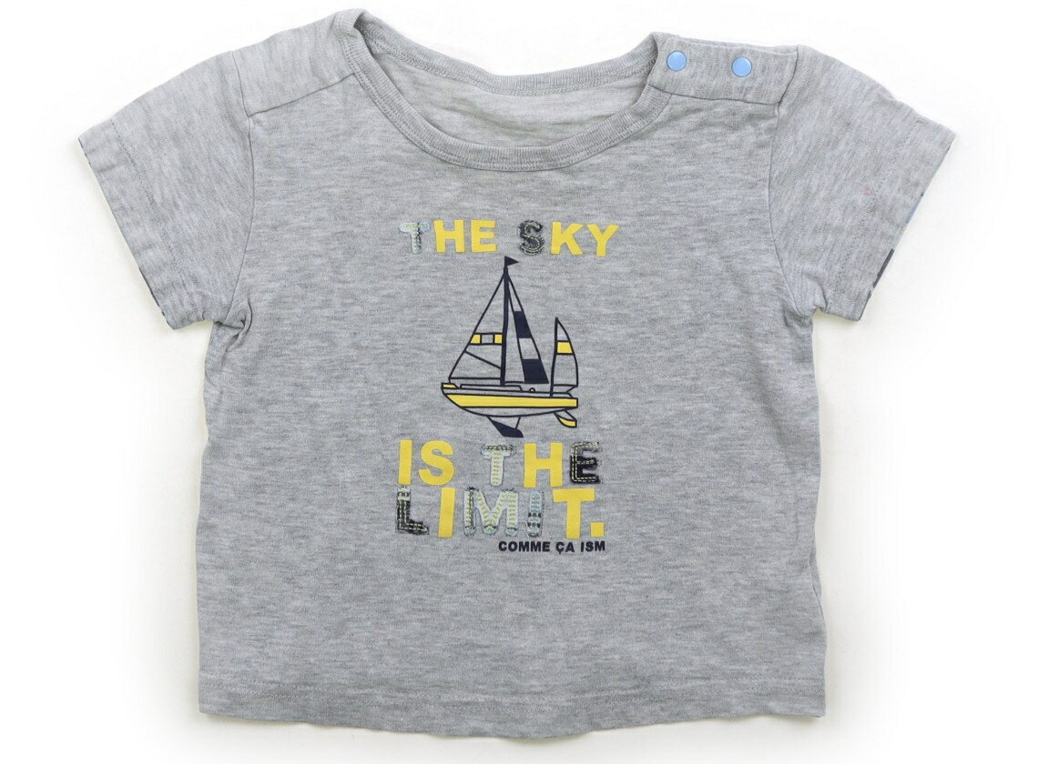 コムサイズム COMME CA ISM Tシャツ・カットソー 80 男の子 グレー、黄色、ヨット 子供服 ベビー服 キッズ アウトレット ユーズド 【中古】キッズ・ベビー・マタニティ