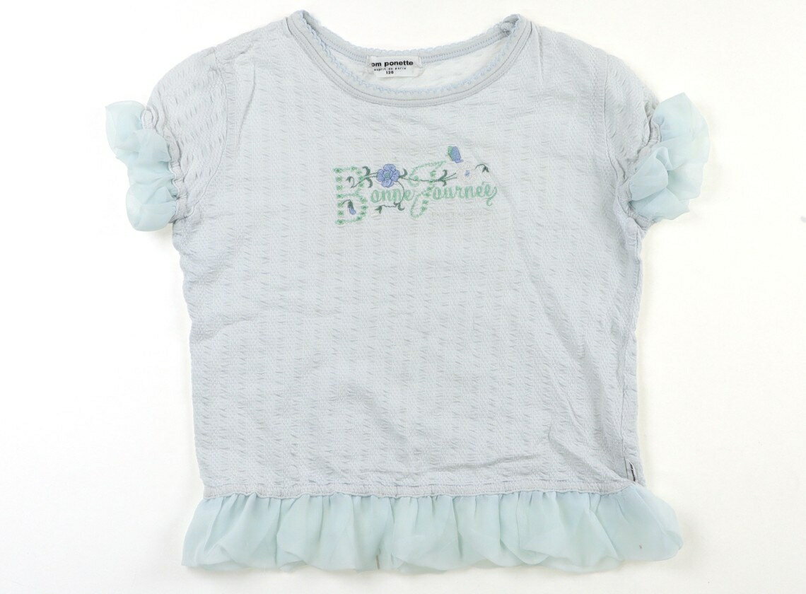 T-Shirts （Short Sleeve） - ポンポネット pom ponette Tシャツ・カットソー 120 女の子 ライトグリーン 子供服 ベビー服 キッズ アウトレット ユーズド 【中古】キッズ・ベビー・マタニティ