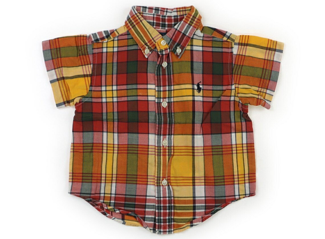 ラルフローレン Ralph Lauren シャツ・ブラウス 80 男の子 オレンジ系チェック 子供服 ベビー服 キッズ アウトレット ユーズド 【中古】キッズ・ベビー・マタニティ