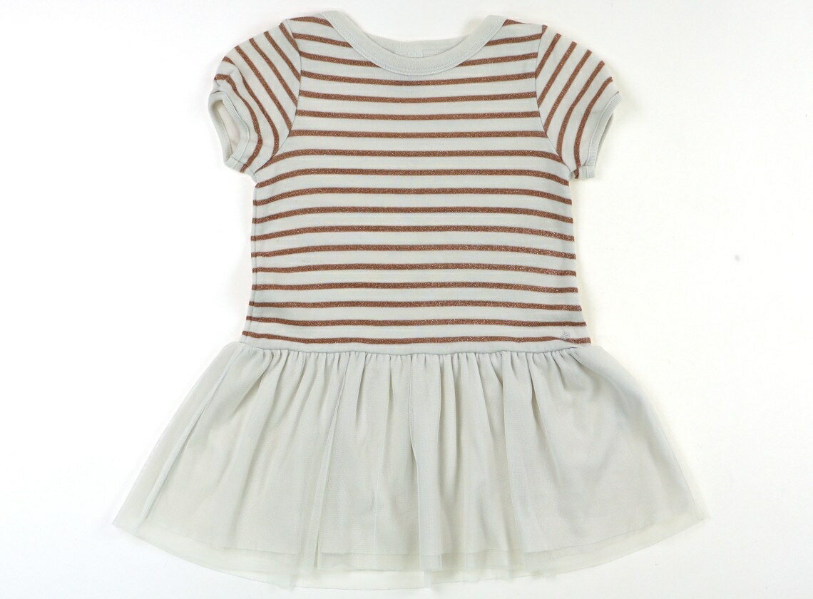 プチバトー PETIT BATEAU ワンピース 80 女の子 オフホワイト・ピンクゴールド 子供服 ベビー服 キッズ アウトレット ユーズド 【中古】キッズ・ベビー・マタニティ