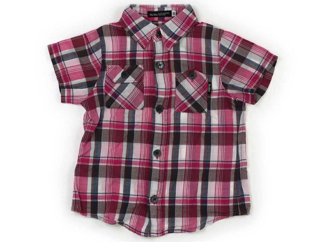 べべ BeBe シャツ・ブラウス 90 女の子 ピンク他・チェック 子供服 ベビー服 キッズ アウトレット ユーズド 【中古】キッズ・ベビー・マタニティ