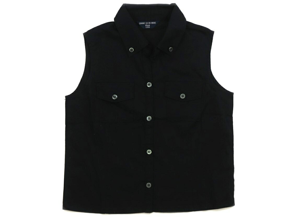 コムサデモード COMME CA DU MODE シャツ・ブラウス 120 女の子 ブラック 子供服 ベビー服 キッズ アウトレット ユーズド 【中古】キッズ・ベビー・マタニティ