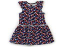 プチバトー PETIT BATEAU ジャンパースカート 100 女の子 トリコロールカラー・ブラック木の実柄 子供服 ベビー服 キッズ アウトレット ユーズド...
