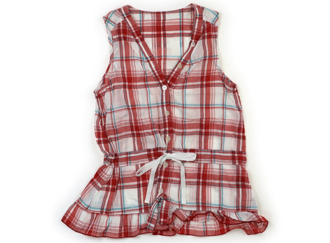 コムサフィユ COMME CA FILLE ワンピース 120 女の子 レッド・ホワイト・ブルー系チェック 子供服 ベビー服 キッズ アウトレット ユーズド 【中古】キッズ・ベビー・マタニティ