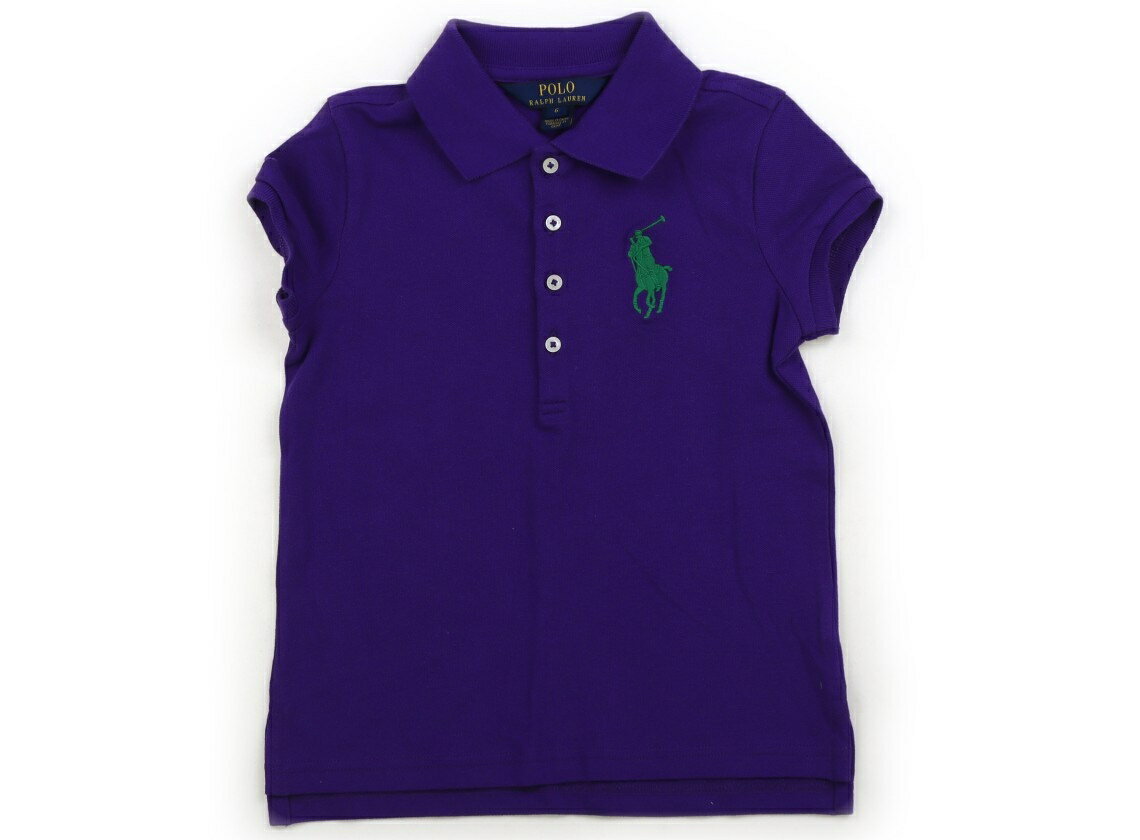 ポロラルフローレン POLO RALPH LAUREN ポロシャツ 120 女の子 パープル・グリーン刺繍 子供服 ベビー服 キッズ アウトレット ユーズド 【中古】キッズ・ベビー・マタニティ