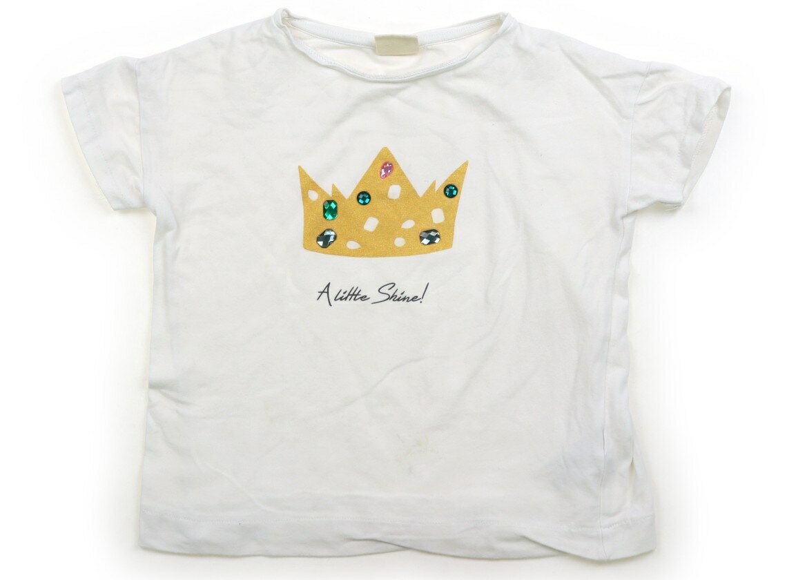 Rakuten - ザラ ZARA Tシャツ・カットソー 110 女の子 オフ白、金、王冠、ビジュー 子供服 ベビー服 キッズ アウトレット ユーズド 【中古】キッズ・ベビー・マタニティ