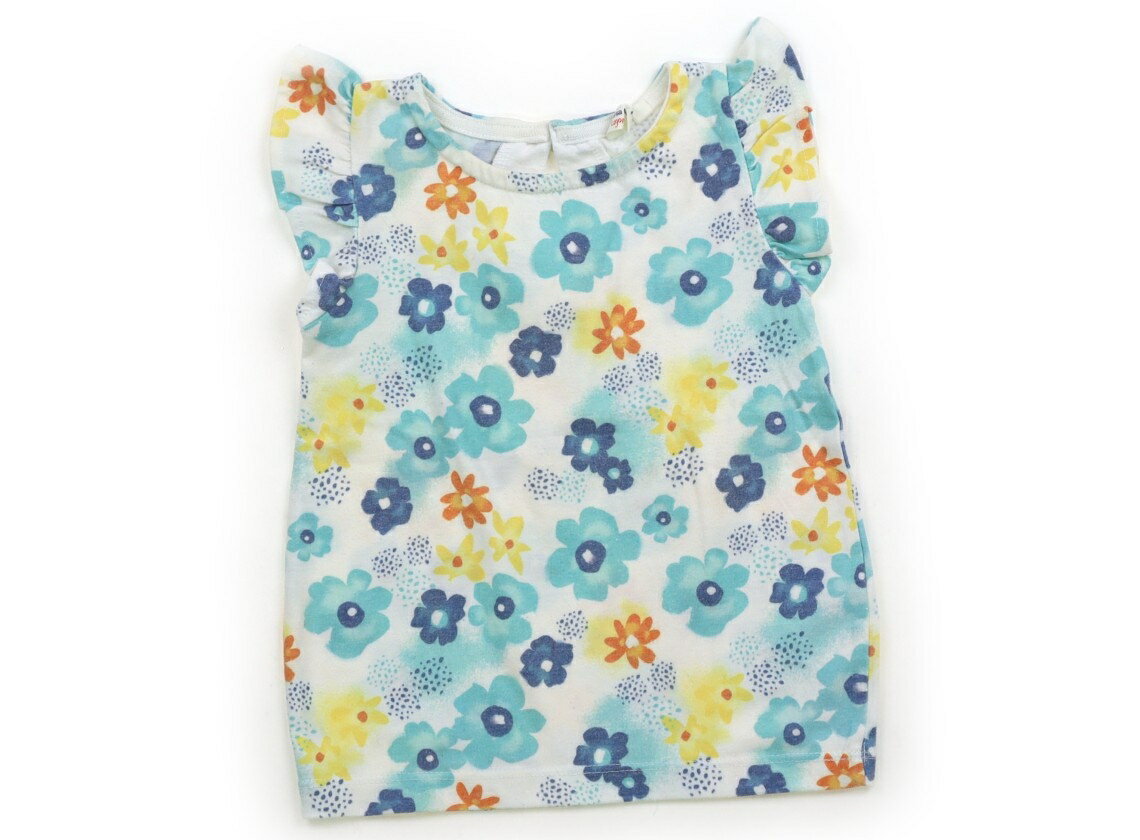 ラーゴム Lagom Tシャツ・カットソー 100 女の子 白地　花柄 子供服 ベビー服 キッズ アウトレット ユーズド 【中古】キッズ・ベビー・マタニティ