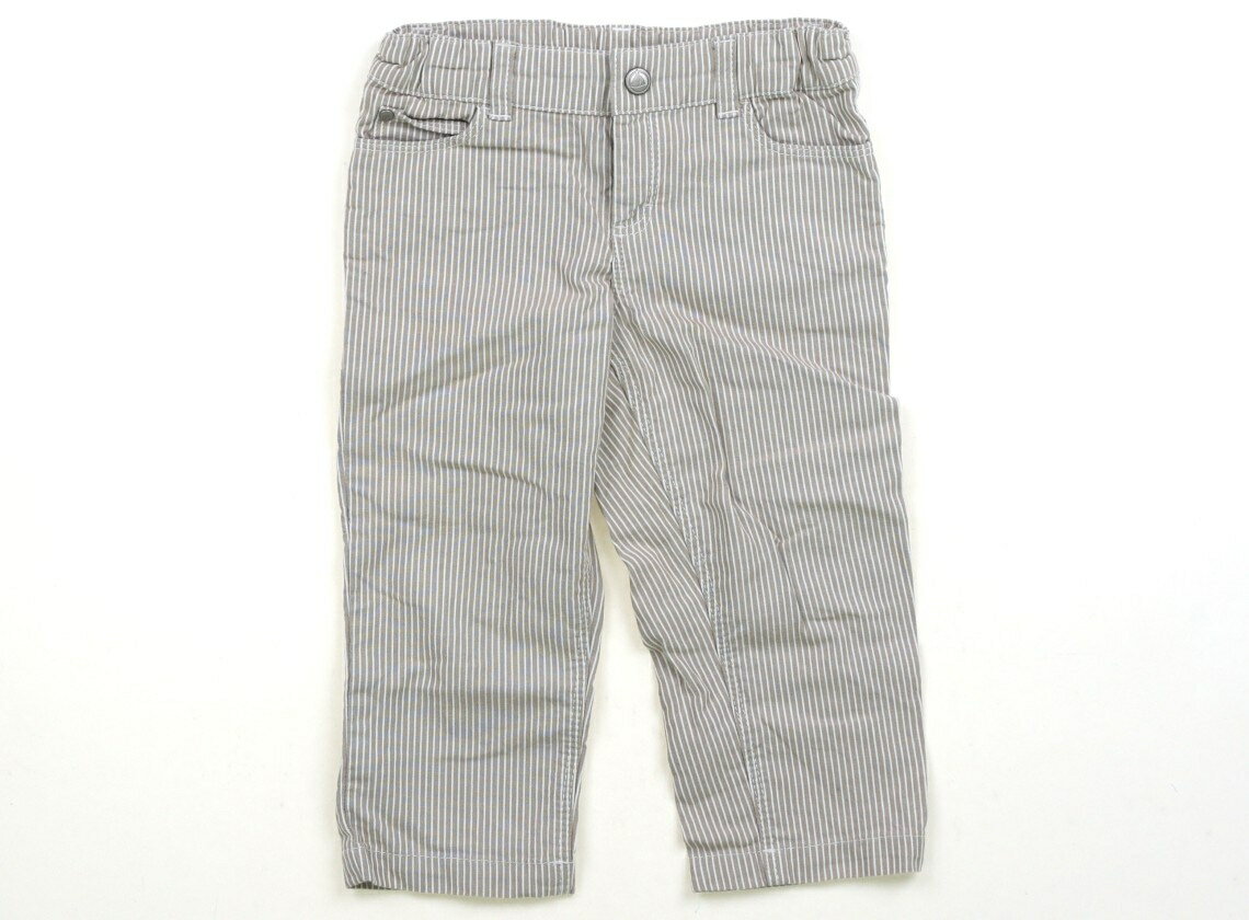 プチバトー PETIT BATEAU パンツ 80 男の子 ストライプ柄ベージュホワイト 子供服 ベビー服 キッズ アウトレット ユーズド 【中古】キッズ・ベビー・マタニティ