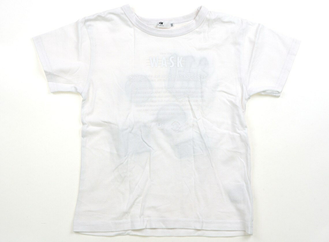 ワスク WASK Tシャツ・カットソー 120 男の子 白・ワッペン 子供服 ベビー服 キッズ アウトレット ユーズド 【中古】キッズ・ベビー・マタニティ