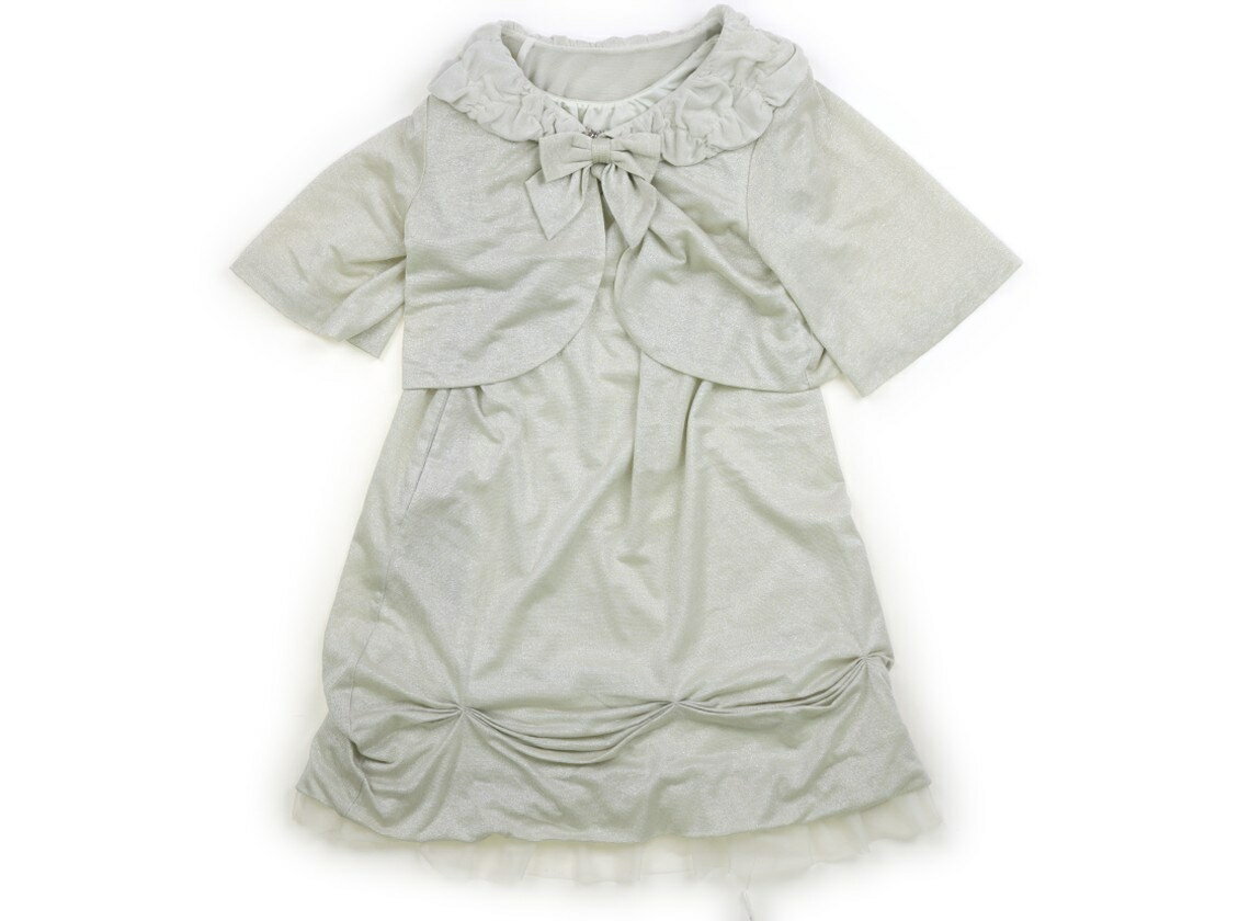 コムサフィユ COMME CA FILLE ワンピース 130 女の子 シルバーラメボーダー 子供服 ベビー服 キッズ アウトレット ユーズド 【中古】キッズ・ベビー・マタニティ