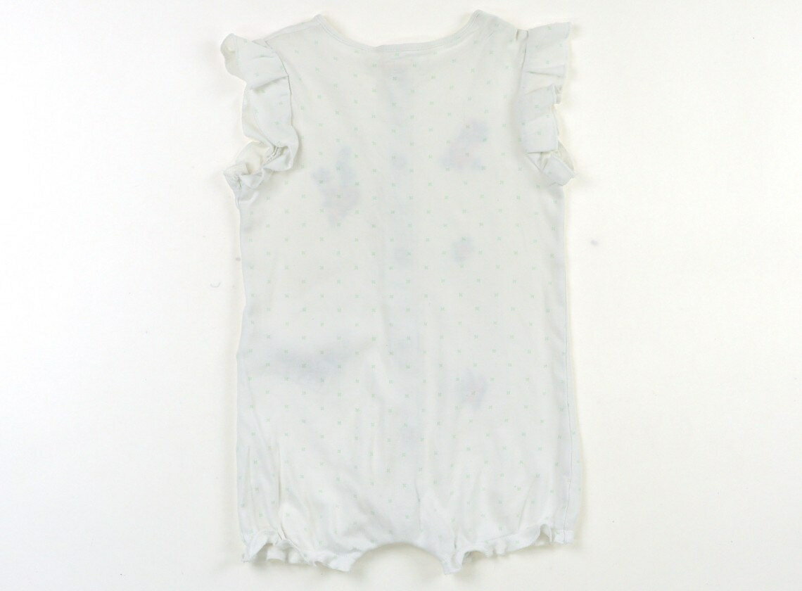 ネクスト NEXT カバーオール 70 女の子 ホワイト・グリーン花柄ドット 子供服 ベビー服 キッズ アウトレット ユーズド 【中古】キッズ・ベビー・マタニティ
