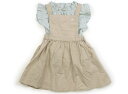 スラップスリップ SLAP SLIP 上下セット 110 女の子 ベージュ、グリーンチェック 子供服 ベビー服 キッズ アウトレット ユーズド 【中古】キッズ・ベビー・マタニティ