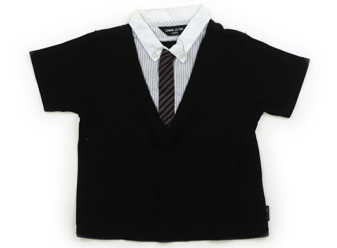コムサイズム COMME CA ISM Tシャツ・カットソー 100 男の子 黒、ストライプ 子供服 ベビー服 キッズ アウトレット ユーズド 【中古】キッズ・ベビー・マタニティ