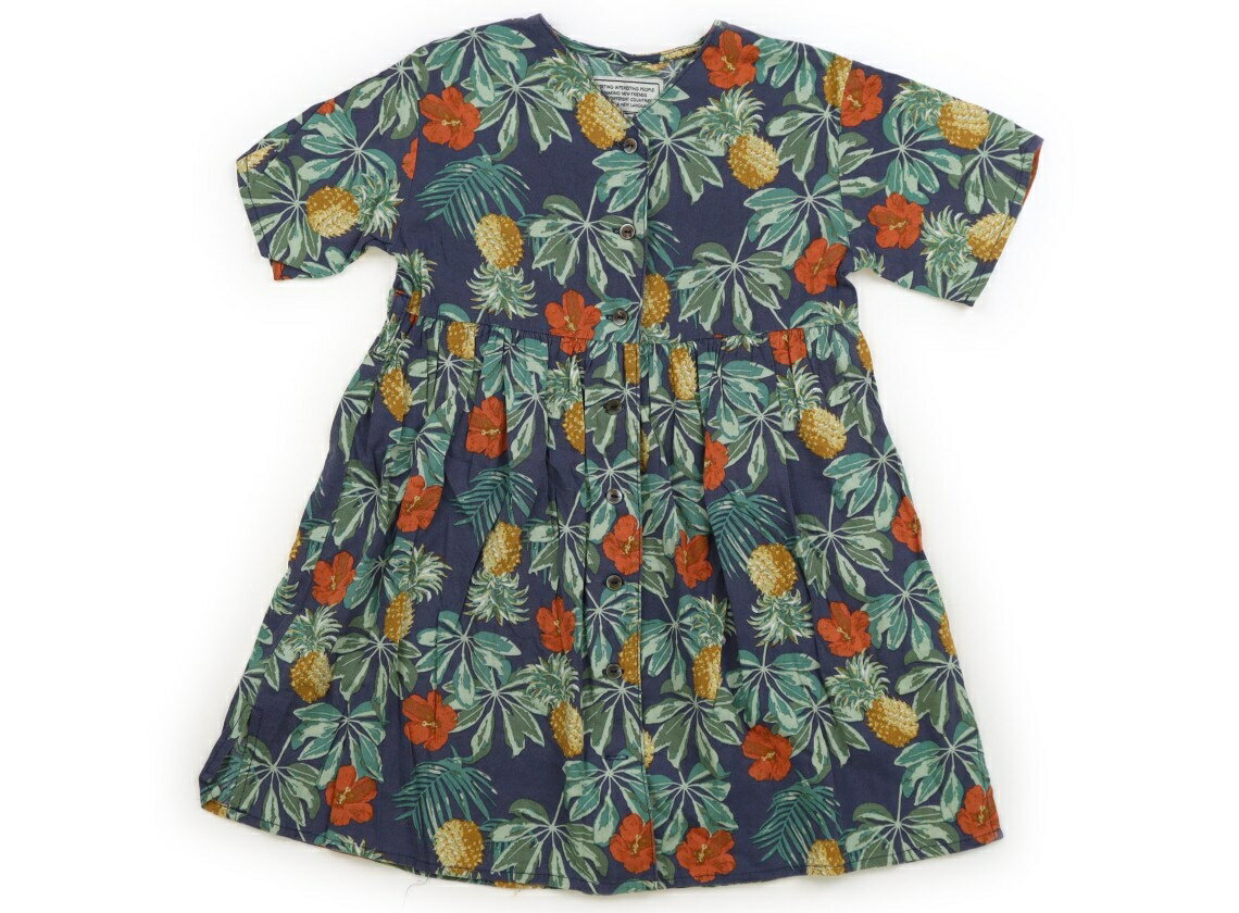 Dresses - ブリーズ BREEZE ワンピース 100 女の子 暗いブルー・総柄 子供服 ベビー服 キッズ アウトレット ユーズド 【中古】キッズ・ベビー・マタニティ