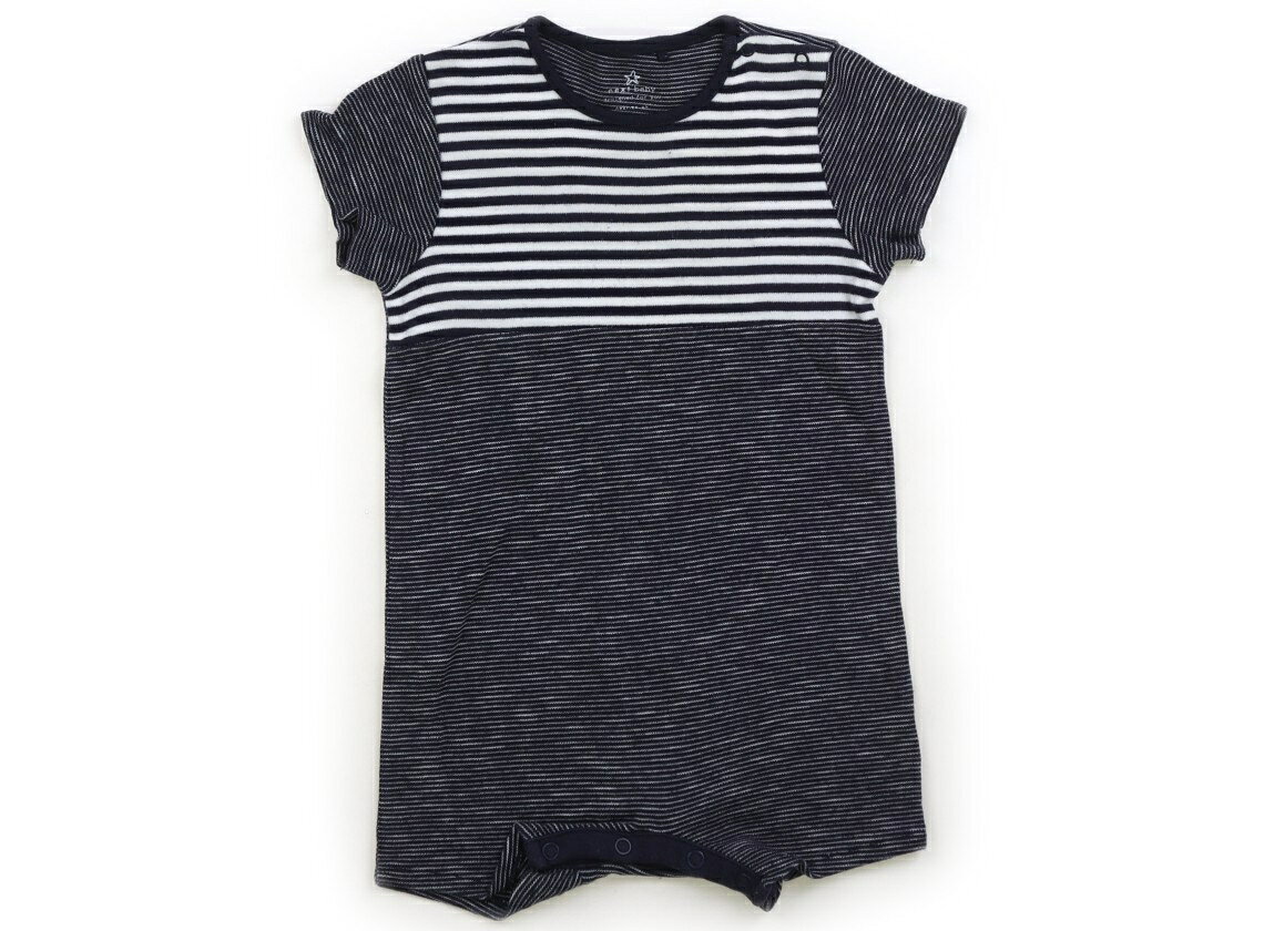 ネクスト NEXT カバーオール 70 男の子 ネイビー・ホワイトボーダー 子供服 ベビー服 キッズ アウトレット ユーズド 【中古】キッズ・ベビー・マタニティ