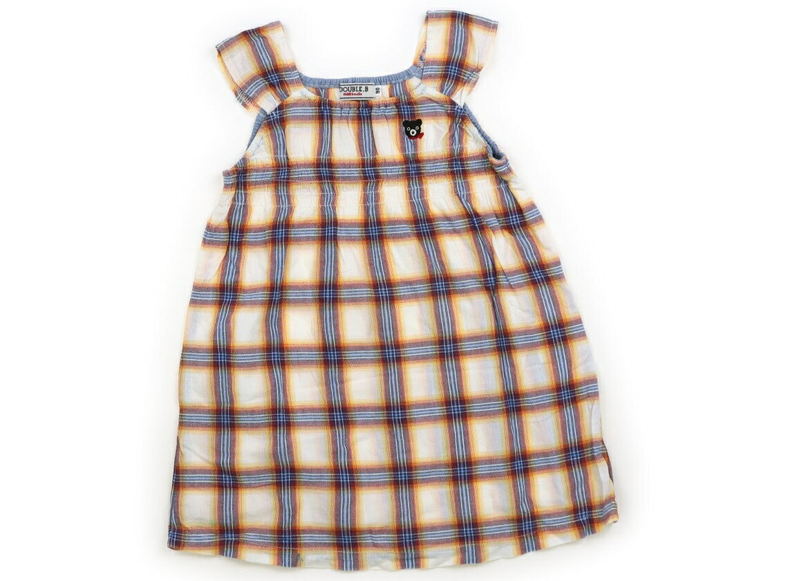 Rakuten - ダブルB Double B ワンピース 90 女の子 ホワイト・ライトブルー・オレンジ 子供服 ベビー服 キッズ アウトレット ユーズド 【中古】キッズ・ベビー・マタニティ