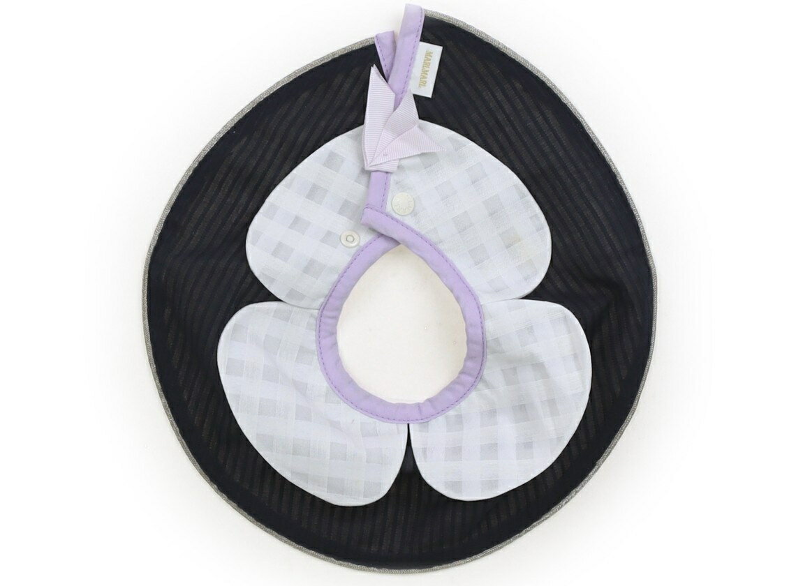 マールマール MARLMARL スタイ・お食事用エプロン ベビー用品 女の子 ネイビー　オフホワイト　チェック　パープル 子供服 ベビー服 キッズ アウトレット ユーズド 【中古】キッズ・ベビー・マタニティ