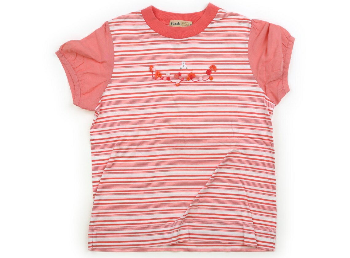ファミリア familiar Tシャツ・カットソー 140 女の子 ピンクボーダー 子供服 ベビー服 キッズ アウトレット ユーズド 【中古】キッズ・ベビー・マタニティ