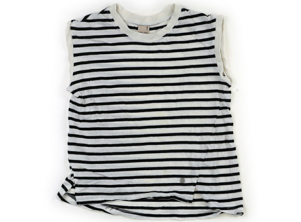 프티 마인 petit main 탱크 탑 캐미솔 120 여자 국경, 흑백 어린이 옷 아기 옷 키즈 아울렛 유즈드 [중고] 키즈 아기 출산
