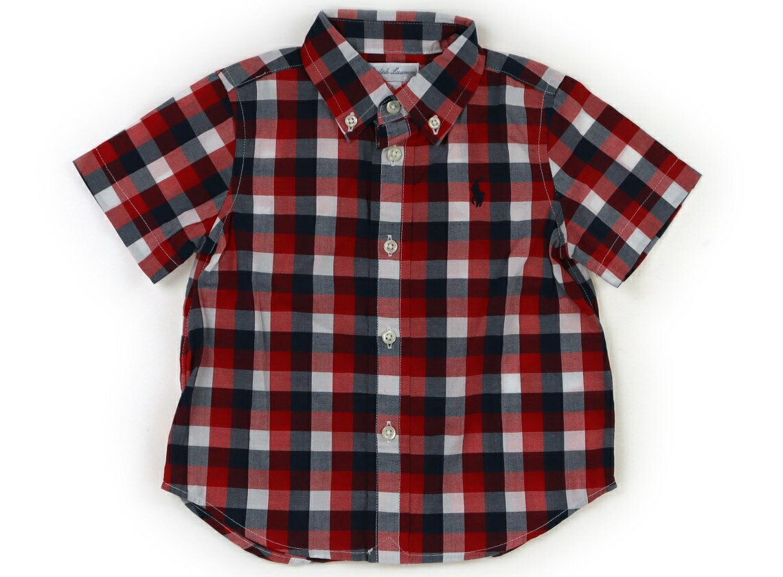 ラルフローレン Ralph Lauren シャツ・ブラウス 80 男の子 レッド・ネイビー・チェック 子供服 ベビー..