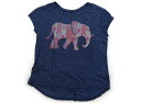 ジンボリー Gymboree Tシャツ・カットソー 150 女の子 ネイビー・ゾウ柄 子供服 ベビー服 キッズ アウトレット ユーズド 【中古】キッズ・ベビー・マタニティ(4)