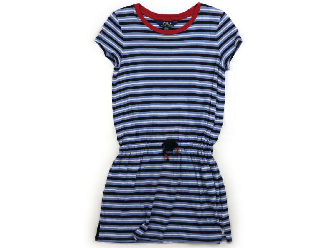 ポロラルフローレン POLO RALPH LAUREN ワンピース 130 女の子 ネイビー・ホワイト・ライトブルー・ボーダー 子供服 ベビー服 キッズ アウトレット ユーズド 【中古】キッズ・ベビー・マタニティ