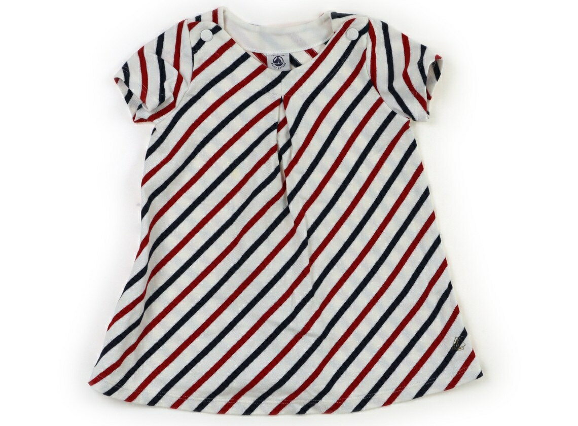 Rakuten - プチバトー PETIT BATEAU チュニック 70 女の子 白、赤、青 子供服 ベビー服 キッズ アウトレット ユーズド 【中古】キッズ・ベビー・マタニティ