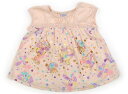 アナスイ ANNA SUI チュニック 90 女の子 ピーチ×ラベンダー・ブロンズ系ドット 子供服 ベビー服 キッズ アウトレット ユーズド 【中古】キッズ・ベ...