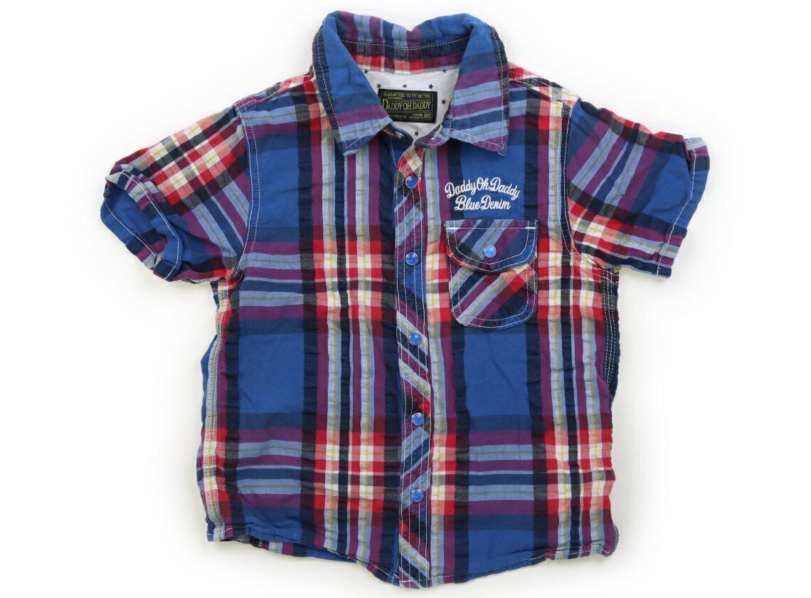 ダディーオーダディー Daddy Oh Daddy シャツ・ブラウス 120 男の子 ブルー赤チェック 子供服 ベビー服 キッズ アウトレット ユーズド 【中古】キッズ・ベビー・マタニティ