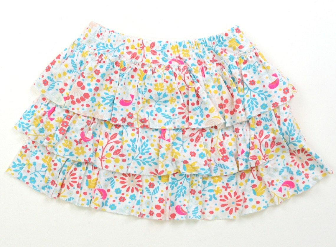 プチバトー PETIT BATEAU スカート 100 女の子 白、柄 子供服 ベビー服 キッズ アウトレット ユーズド 【中古】キッズ・ベビー・マタニティ