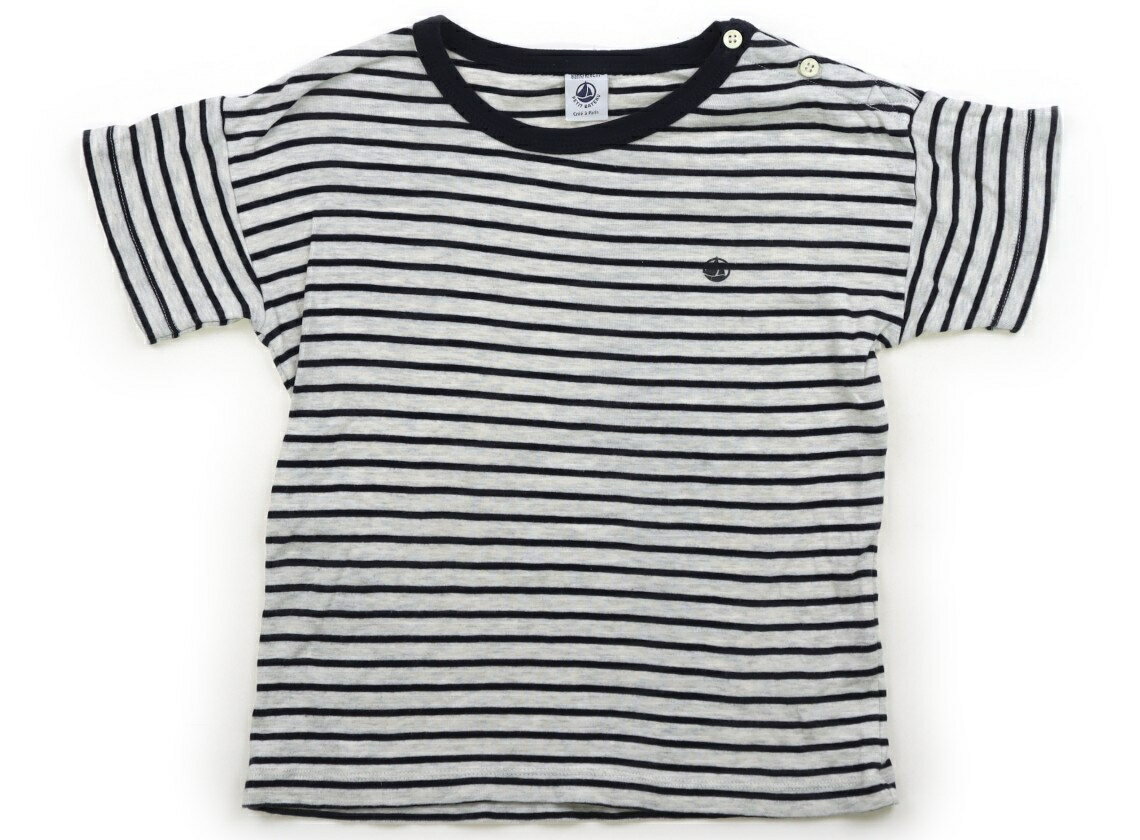 プチバトー PETIT BATEAU Tシャツ・カットソー 120 女の子 ネイビー・ボーダー 子供服 ベビー服 キッズ アウトレット ユーズド 【中古】キッズ・ベビー・マタニティ