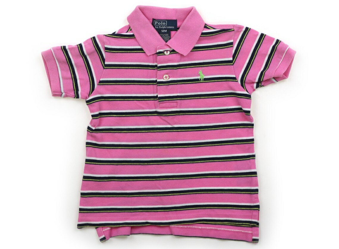 ポロラルフローレン POLO RALPH LAUREN ポロシャツ 80 男の子 ピンク・イエロー・モノトーンボーダー 子供服 ベビー服 キッズ アウトレット ユーズド 【中古】キッズ・ベビー・マタニティ