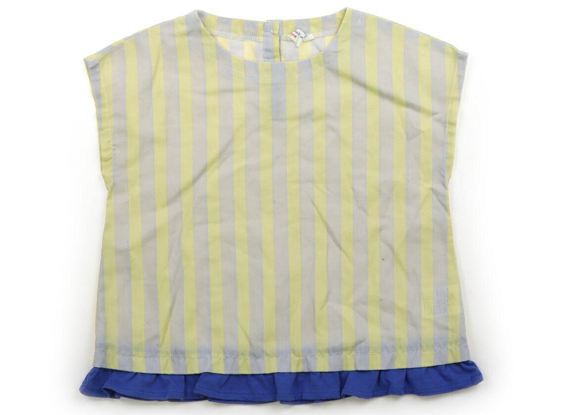 ラーゴム Lagom チュニック 110 女の子 グレー×イエローストライプ・ブルー 子供服 ベビー服 キッズ ア..